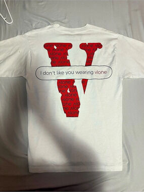 Vlone I Don't Like You Wearing Vlone Tee White & Red Medium
